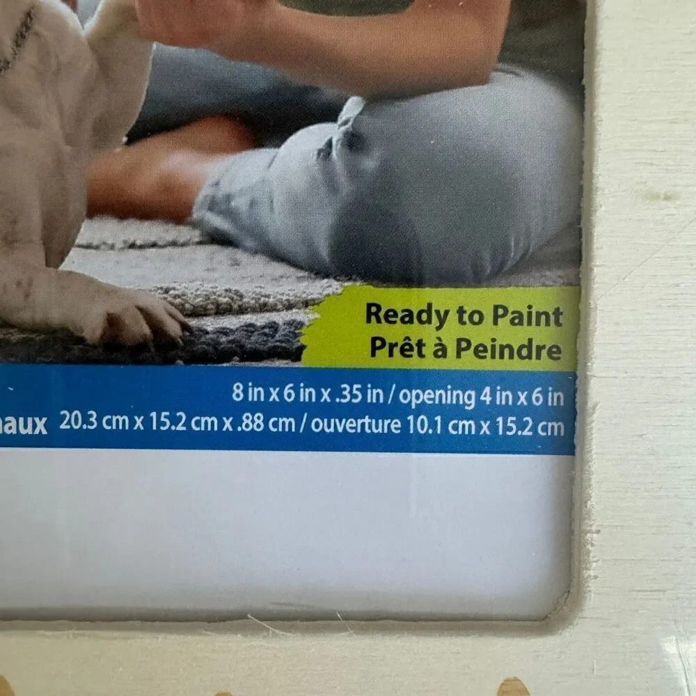 Plaid Wooden Picture Frame with Paws